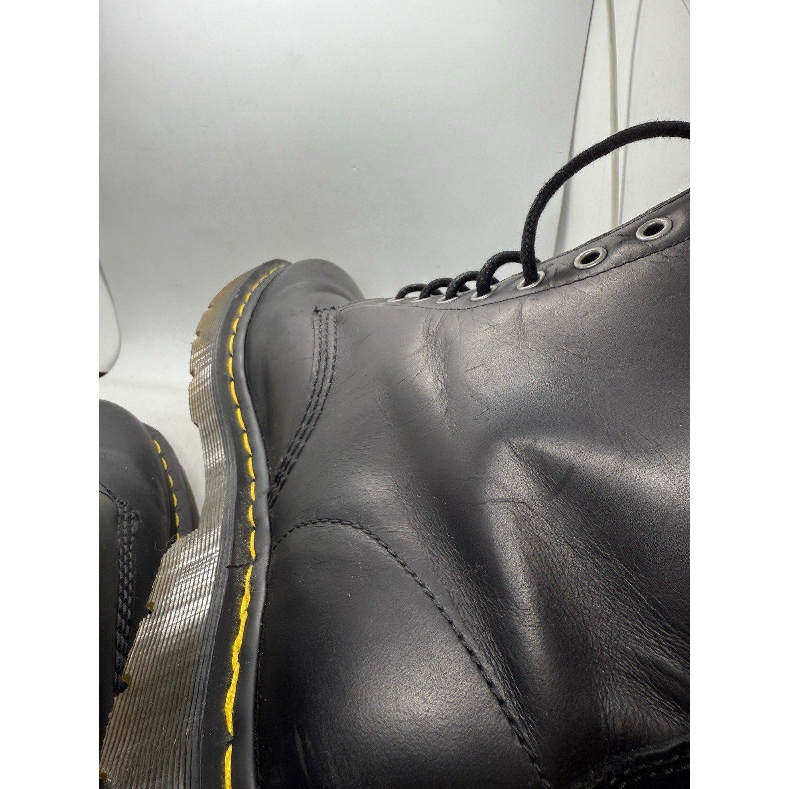 Dr. Martens Doc 1460 Wintergrip 24039 Black Snowplow Leather Combat Boots Men 11 - thriftgoblin