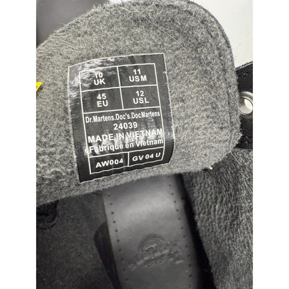 Dr. Martens Doc 1460 Wintergrip 24039 Black Snowplow Leather Combat Boots Men 11 - thriftgoblin