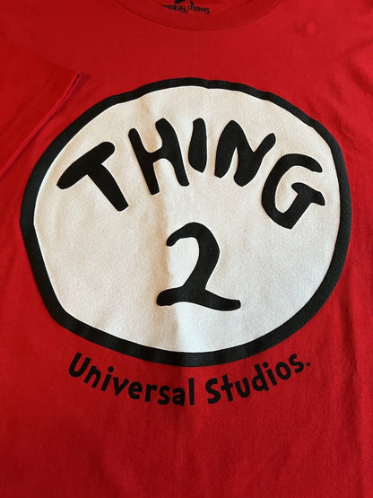 Dr. Seuss Universal Studios Red T Shirt Thing 2 Size Large NWT! - thriftgoblin