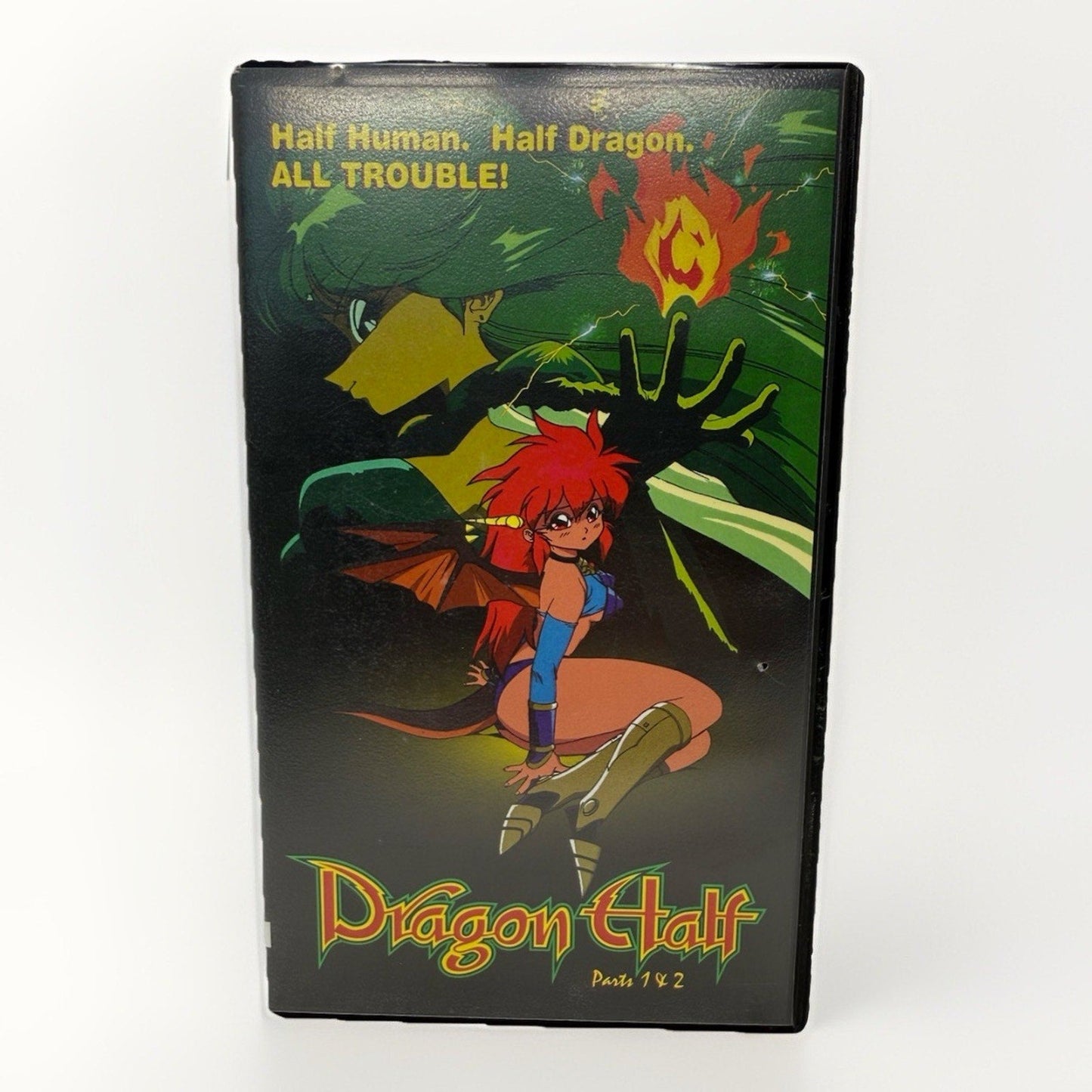 Dragon Half Parts 1 & 2 VHS 1993 Anime Comedy Action Fantasy English Sub ADV - thriftgoblin