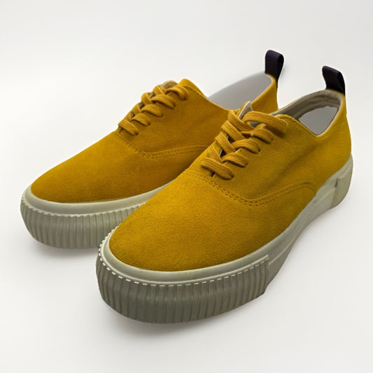 Eytys x H&M Mustard Yellow Suede Low Top Sneakers Size 6 EUR 38 Indie Leather 70