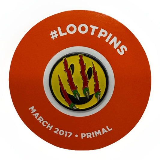 Lootpins March 2017 Primal Smiley Face Enamel Pin Loot Crate Exclusive Hard