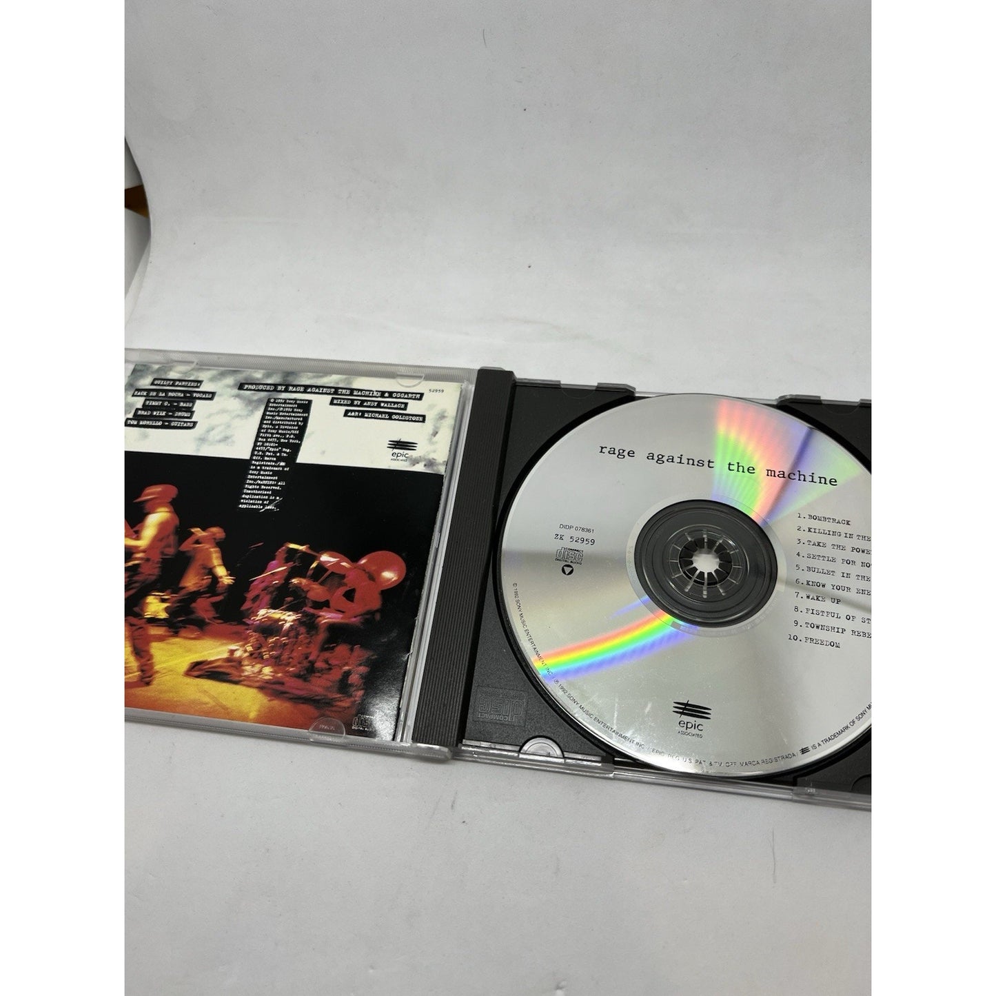 Rage Against The Machine CD Self-Titled Album 1992 Epic Records Clean Disc
