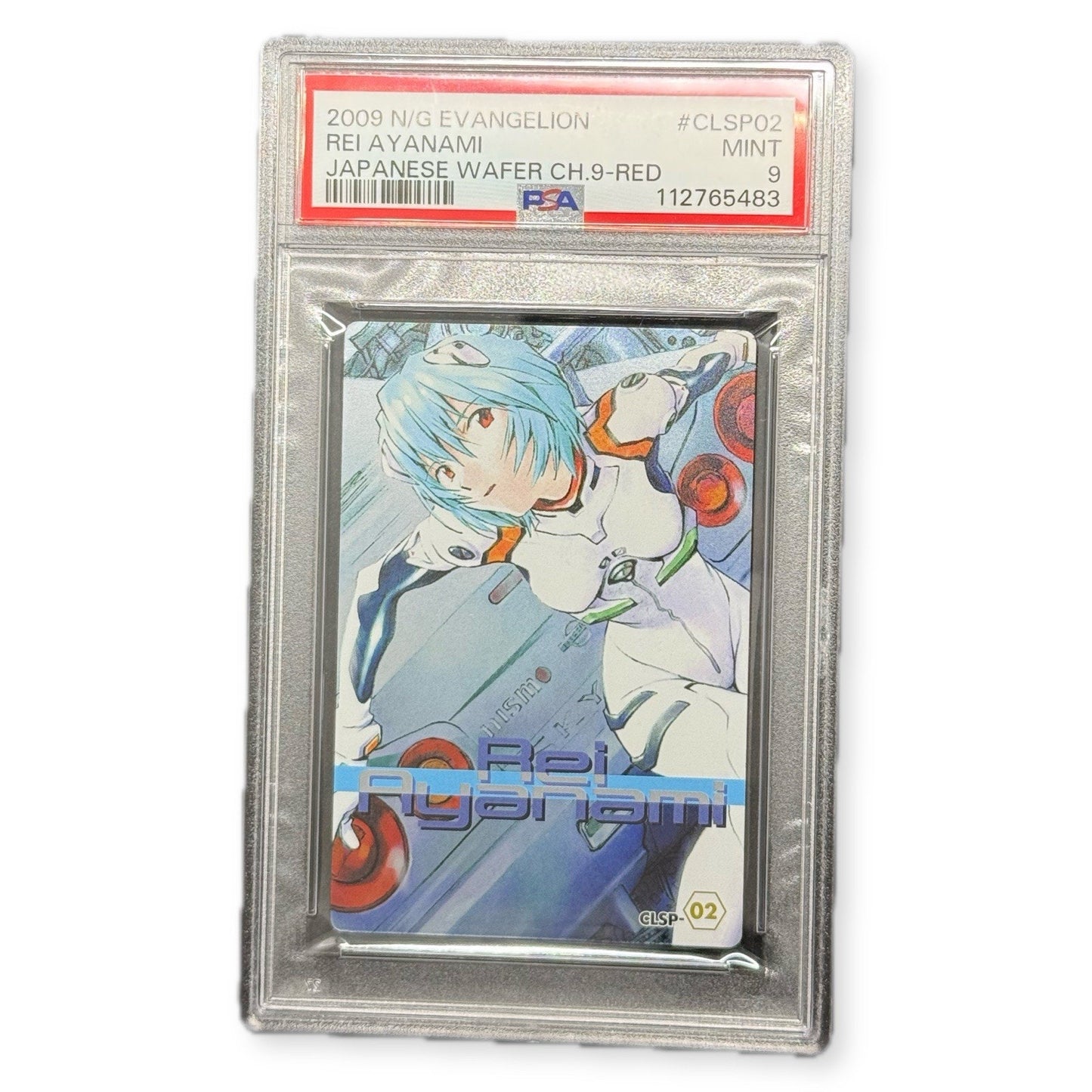 2009 Neon Genesis Evangelion Rei Ayanami Wafer Ch.9 Red CLSP02 PSA 9 Mint JPN