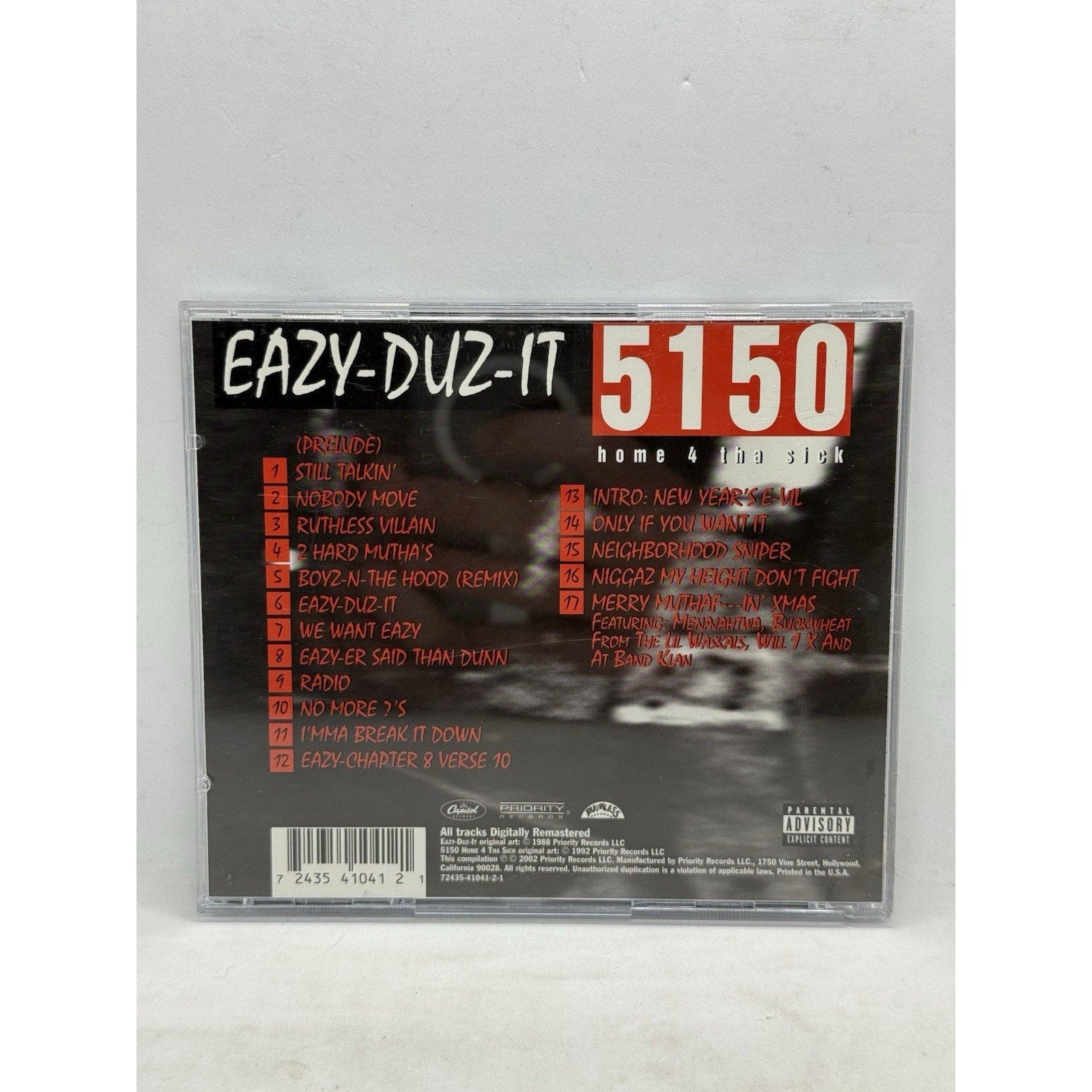 Eazy Duz It by Eazy - E CD 2002 5150 Home 4 tha Sick Ruthless Priority Capitol - thriftgoblin