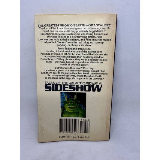 Sideshow Mike Resnick 1982 Sci Fi Book Tales of Galactic Midway #1 Book SciFi