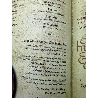Books of Magic Girl in the Box Book 5 DC Vertigo TPB 1999 Rieber Gross Gaiman