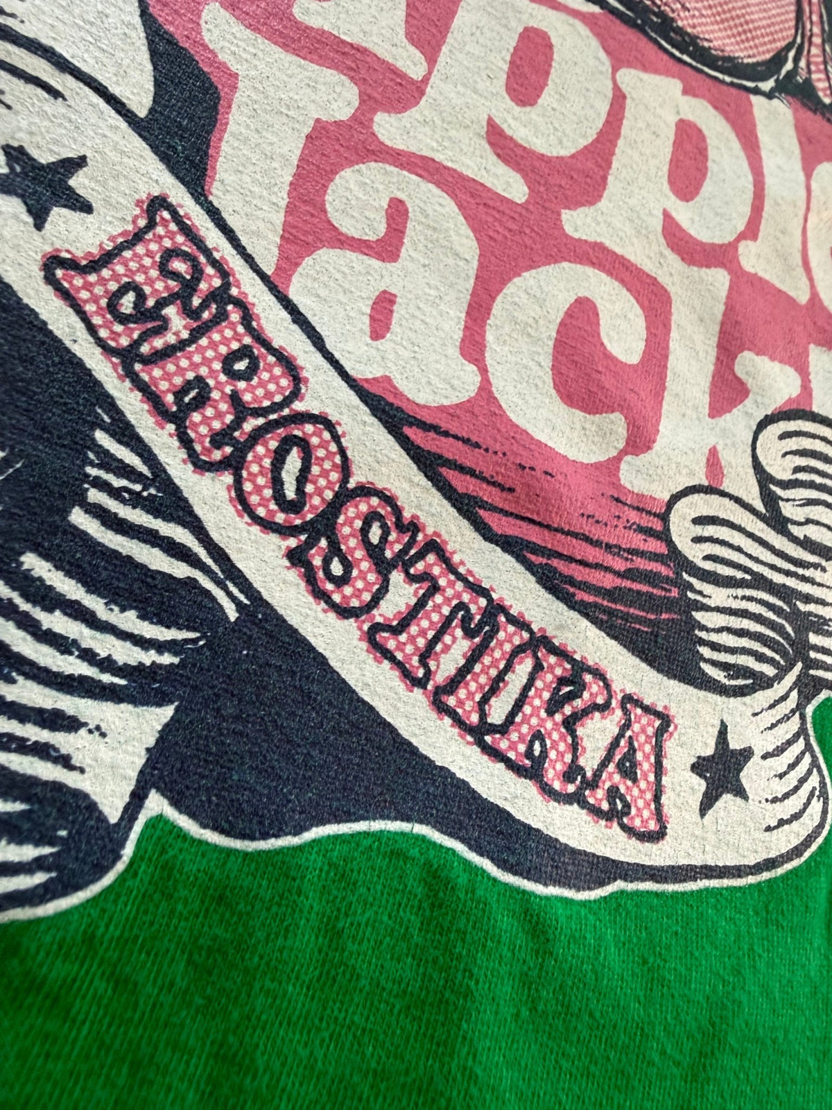 Erostika Apple Jack Rockin Jelly Bean T-Shirt Green Size M Japan - Thrift GoblinT-Shirt