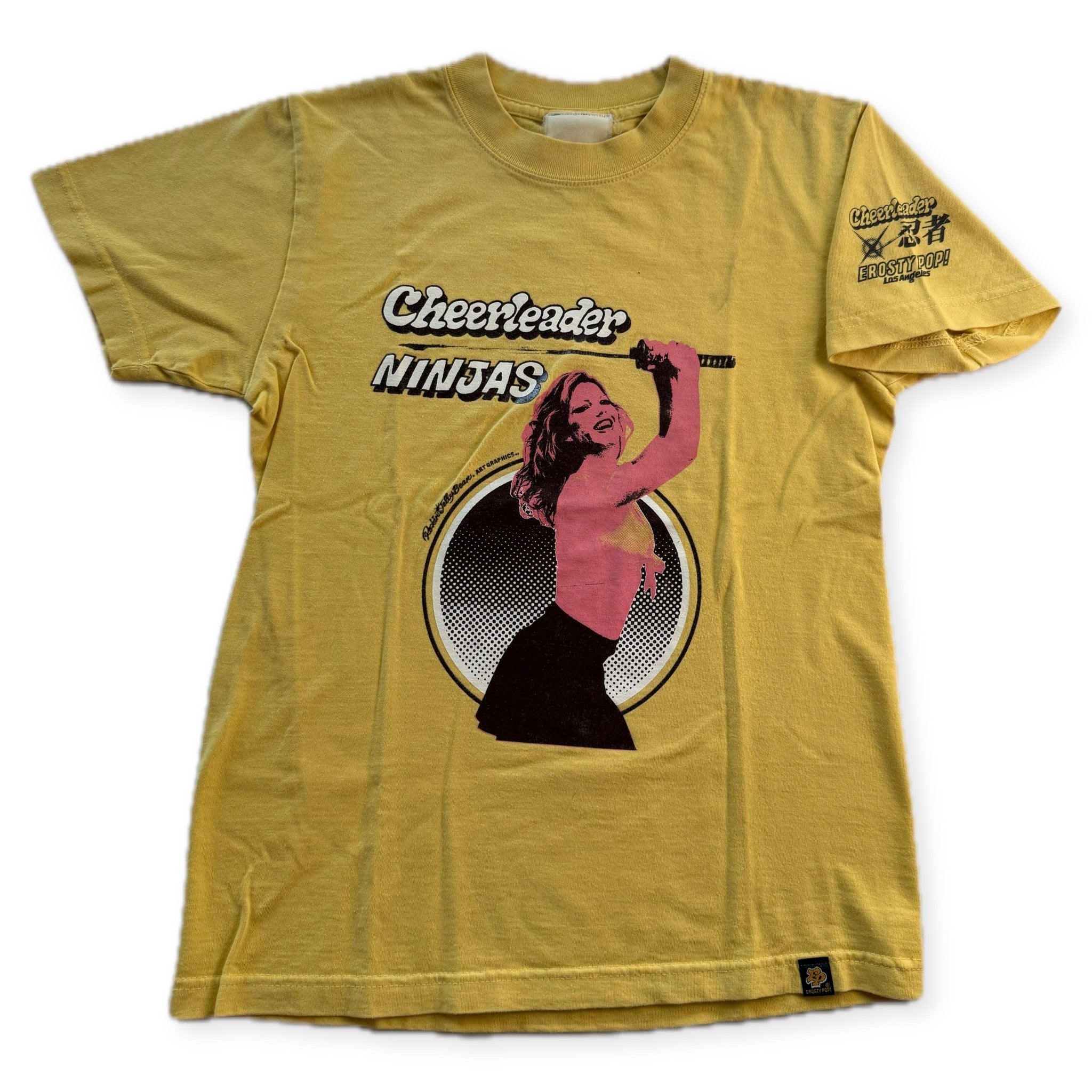Erosty Pop Cheerleader Ninjas Rockin Jelly Bean Tee Yellow S