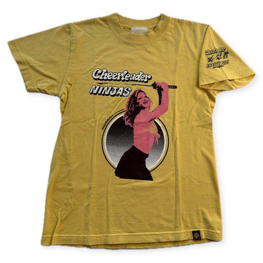 Erosty Pop Cheerleader Ninjas Rockin Jelly Bean Vintage 90s T-Shirt Yellow Size S - Thrift GoblinT-Shirt