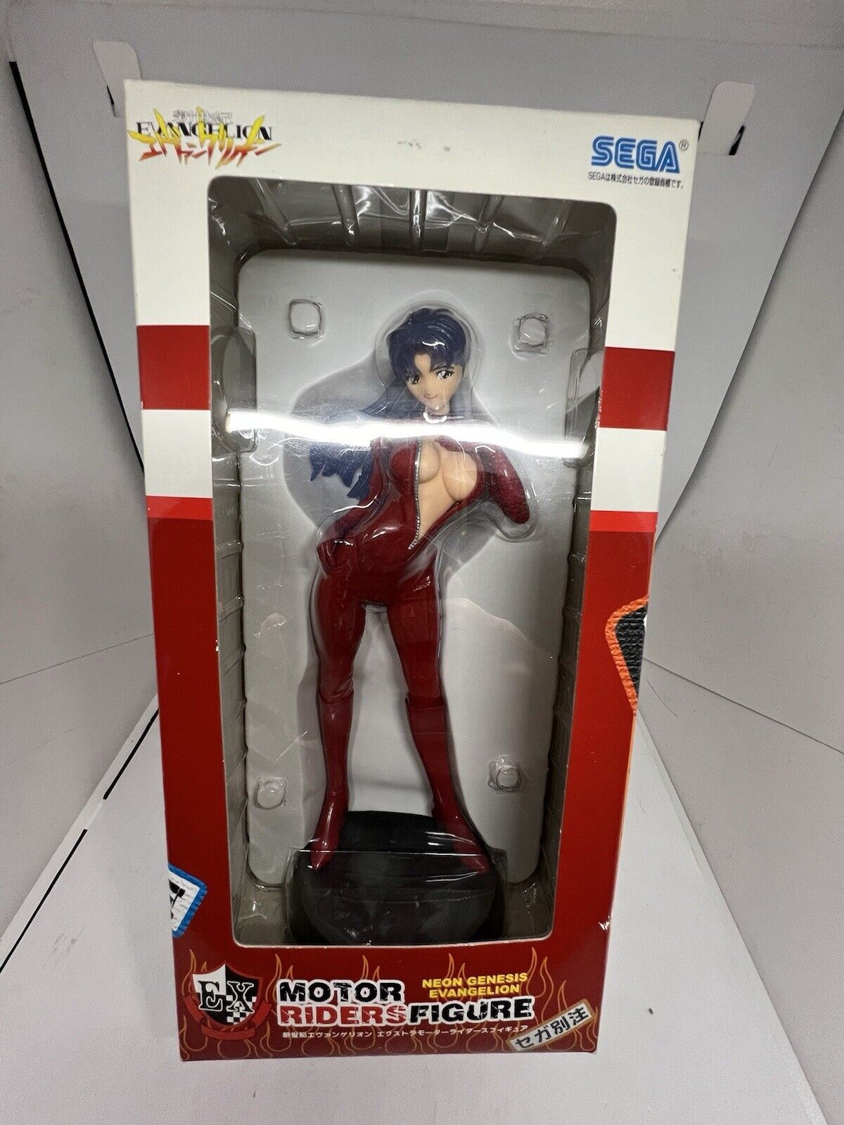 Evangelion RED Misato Katsuragi Figure Extra Motor Riders 22cm SEGA Evangelion - thriftgoblin