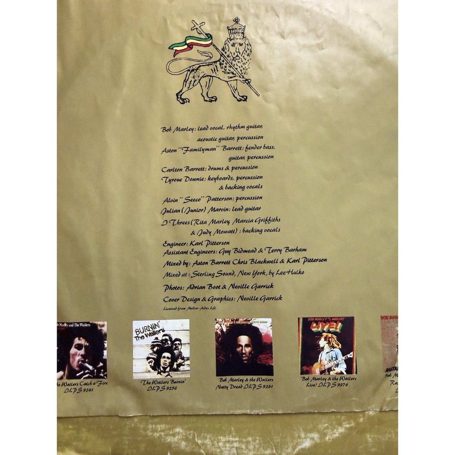 Exodus LP by Bob Marley & The Wailers vinyl 1981 VG+ ILPS9498 Island Records - thriftgoblin