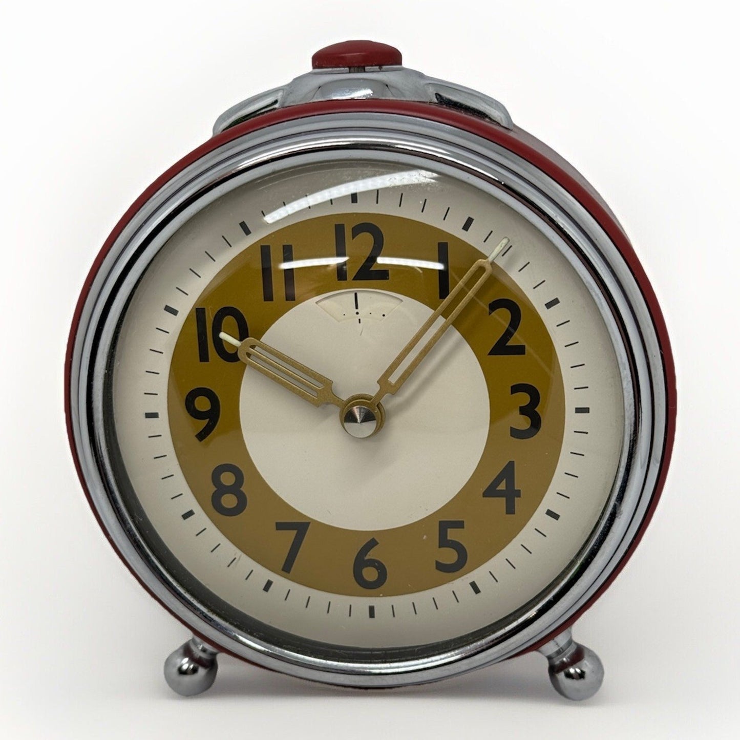 Pottery Barn Retro Alarm Clock Red Tested Vintage Aesthetic AA Heavy Quality