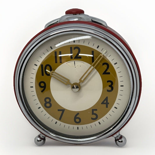 Pottery Barn Retro Alarm Clock Red Tested Vintage Aesthetic AA Heavy Quality