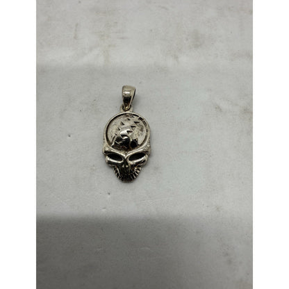 Grateful Dead .925 Silver Skull Pendant PSCL Marked 2.8g Sterling RARE Charm