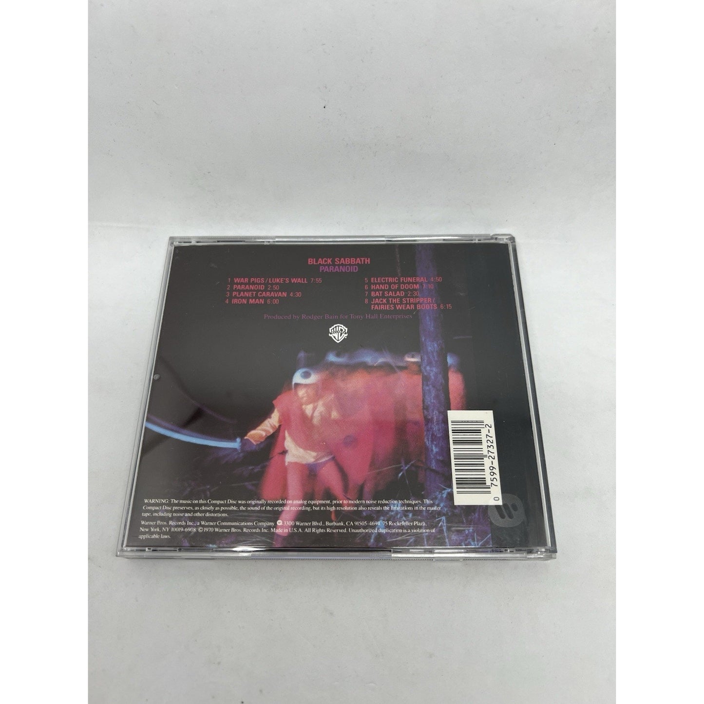 Black Sabbath – Paranoid CD 1990 Warner Bros Reissue Heavy Metal Classic Album
