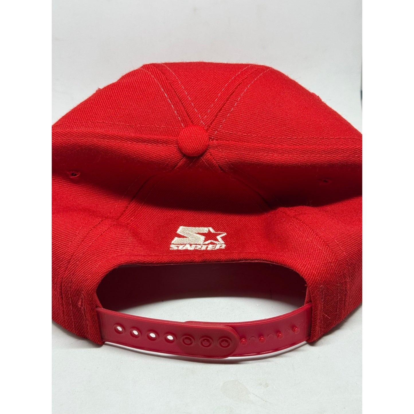 Vintage 90s Starter San Francisco 49ers Snapback Hat Wool NFL Red SF Cap Niner