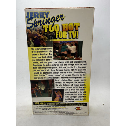 Jerry Springer Too Hot For TV! Uncensored Deluxe Edition VHS