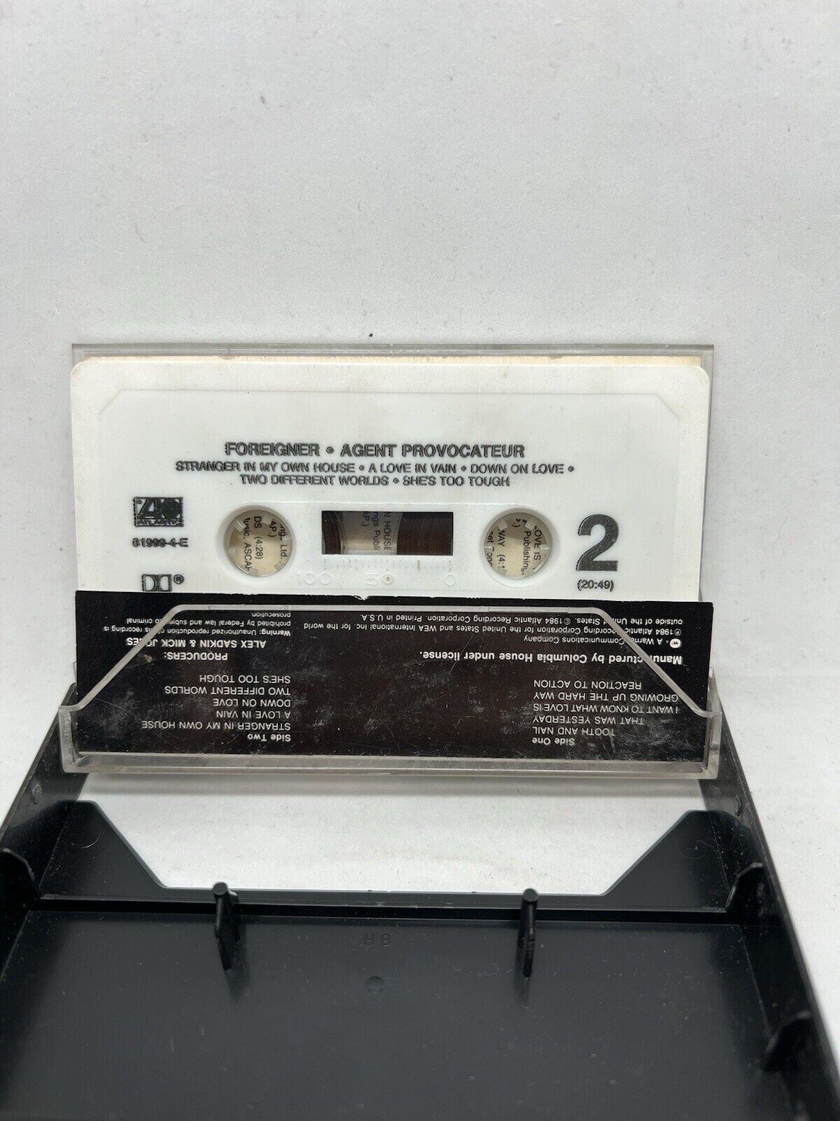 Foreigner Agent Provocateur Cassette Atlantic Records 1984 A4 - 81999 Rock - thriftgoblin
