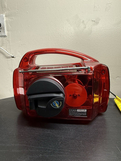 Freeplay Plus Self Powered AM/FM Radio Solar Power Emergency Wind Up Crank Clear - thriftgoblin