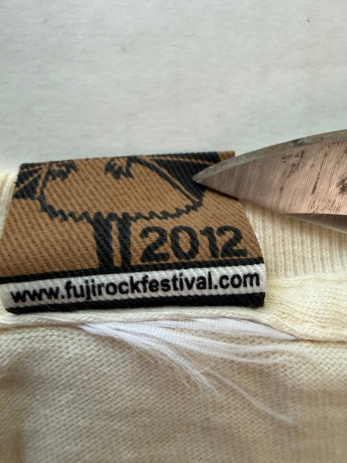 Fuji Rock Festival 2012 Rockin Jelly Bean T-Shirt Cream Size XS Naeba Japan - Thrift GoblinT-Shirt