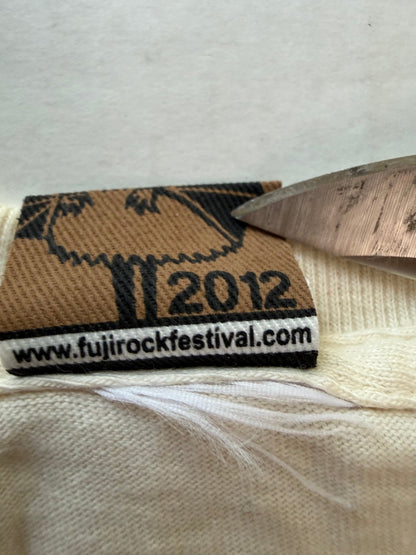 Fuji Rock Festival 2012 Rockin Jelly Bean T-Shirt Cream Size XS Naeba Japan - Thrift GoblinT-Shirt