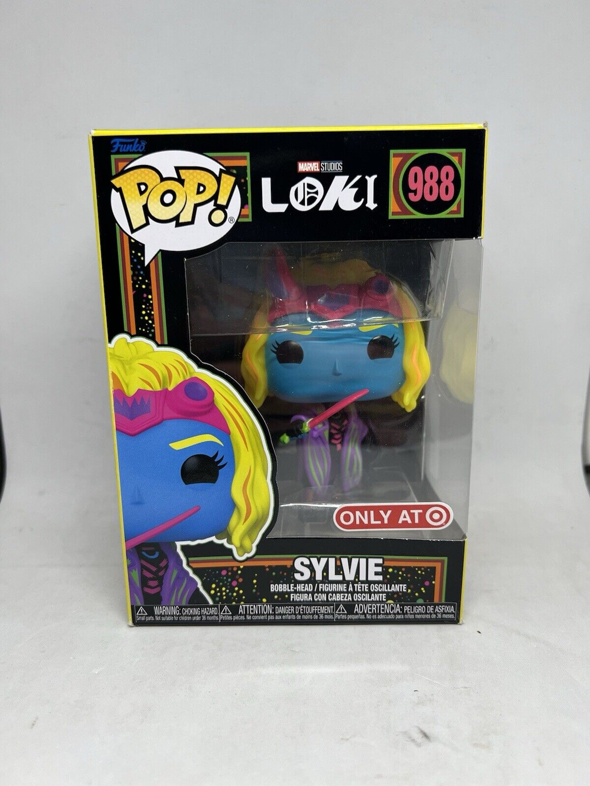 Funko Pop Loki Sylvie 988Collectible Figure In Box Black Light Target Exclusive - thriftgoblin