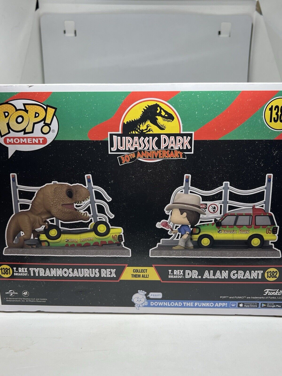 Funko Pop Moment Jurassic Park 1382 T. Rex Breakout Dr Alan Grant Target New - thriftgoblin