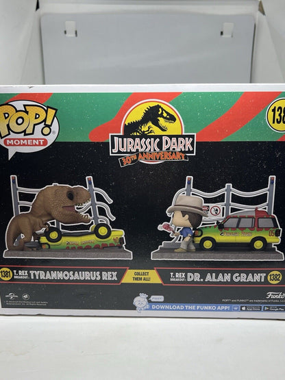 Funko Pop Moment Jurassic Park 1382 T. Rex Breakout Dr Alan Grant Target New - thriftgoblin