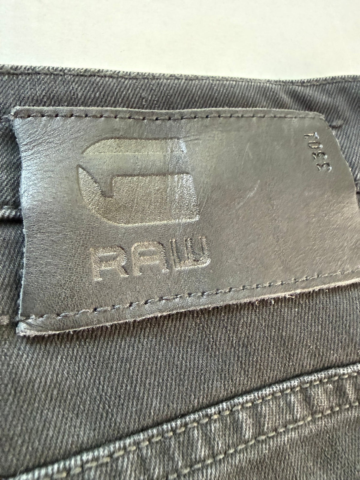 G-Star Raw 3301 Super Slim Jeans Anthracite Black Size 34x34 - Thrift GoblinPants