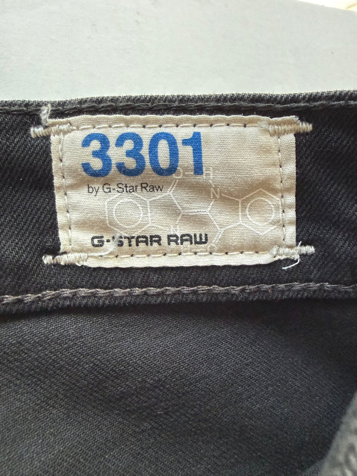 G-Star Raw 3301 Super Slim Jeans Anthracite Black Size 34x34 - Thrift GoblinPants