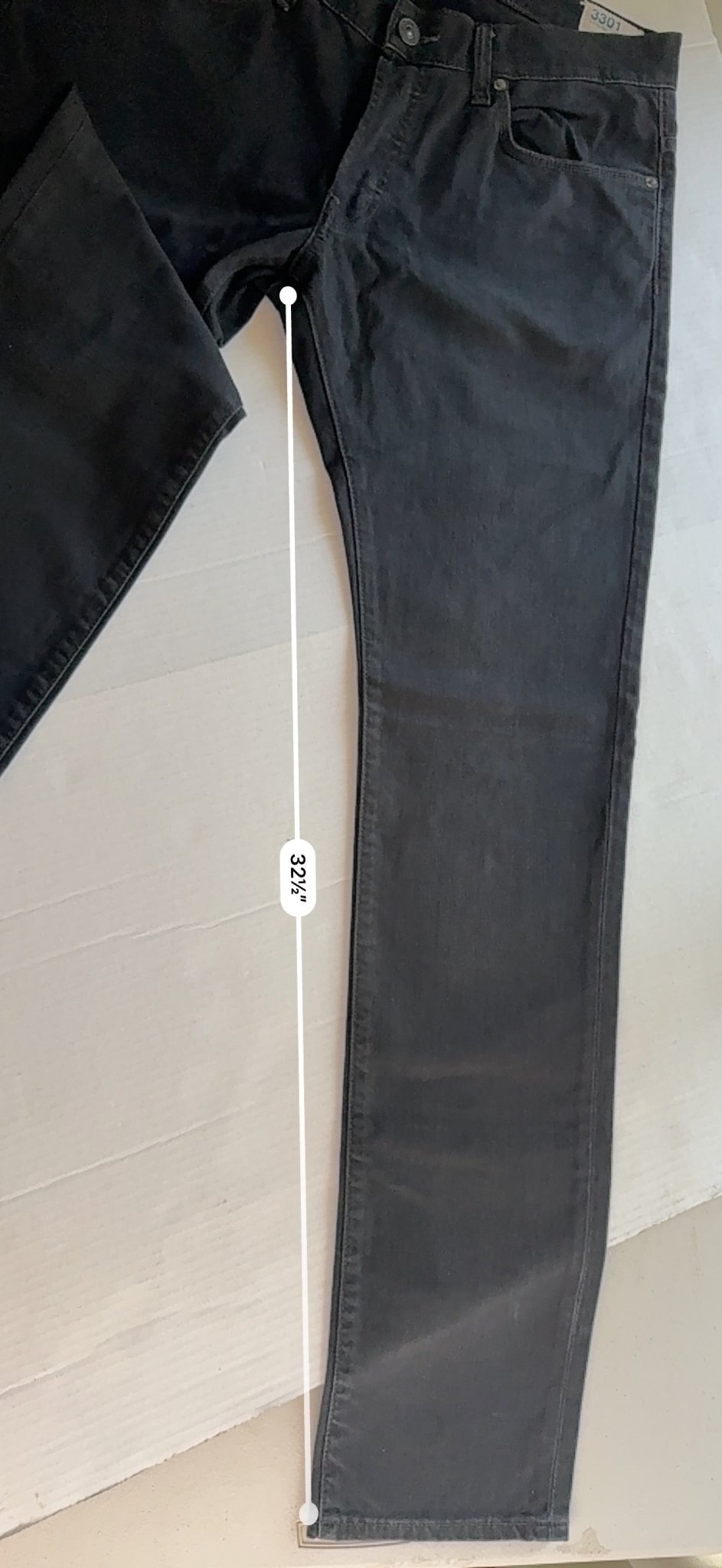 G-Star Raw 3301 Super Slim Jeans Anthracite Black Size 34x34 - Thrift GoblinPants