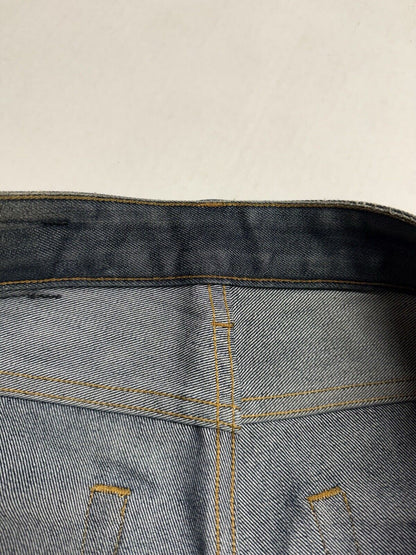G Star Raw Jean Men 31x32 Blue 3301 Slim Straight Faded Selvedge 2010 Bottoms - thriftgoblin