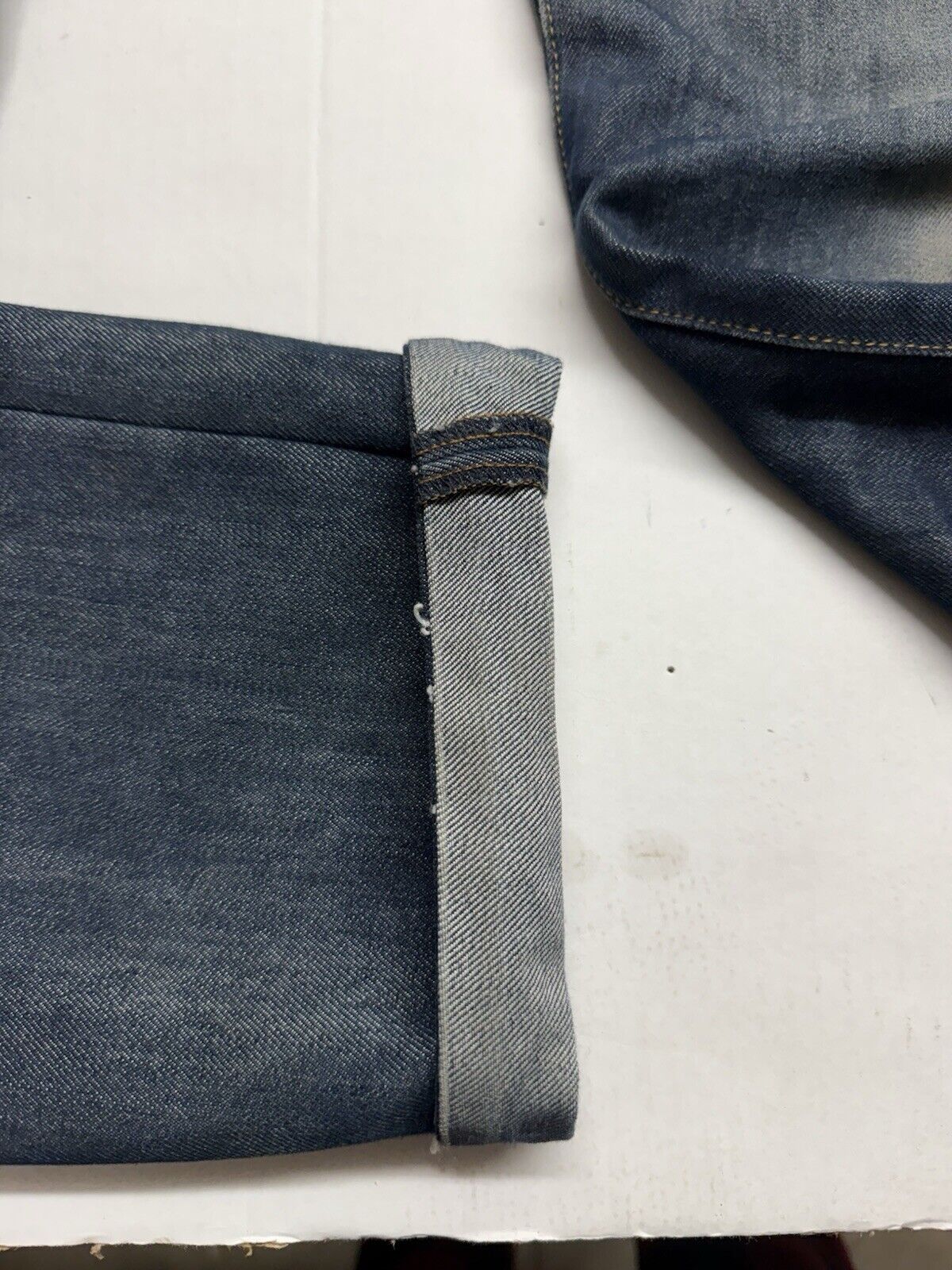 G Star Raw Jean Men 31x32 Blue 3301 Slim Straight Faded Selvedge 2010 Bottoms - thriftgoblin