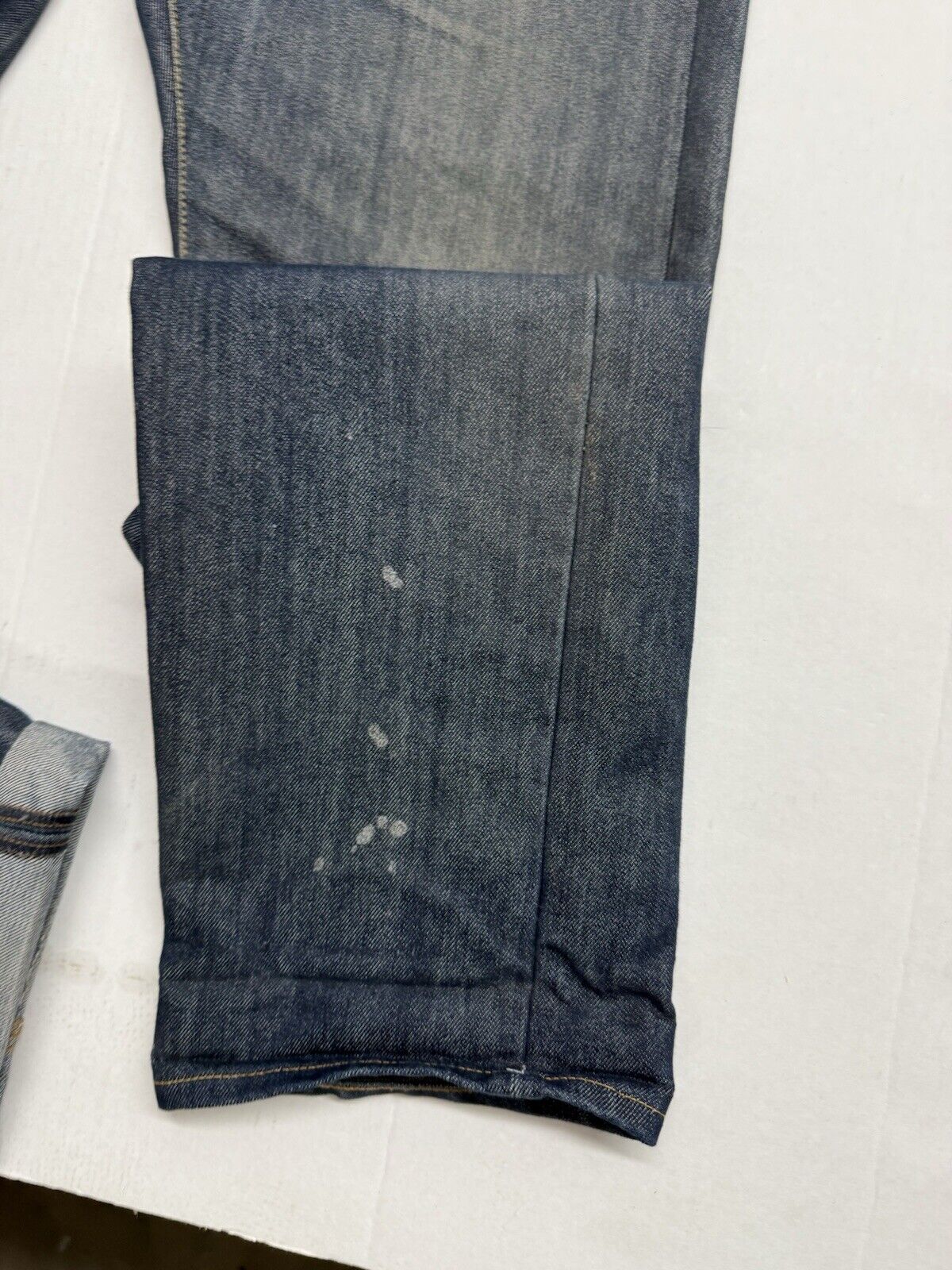 G Star Raw Jean Men 31x32 Blue 3301 Slim Straight Faded Selvedge 2010 Bottoms - thriftgoblin