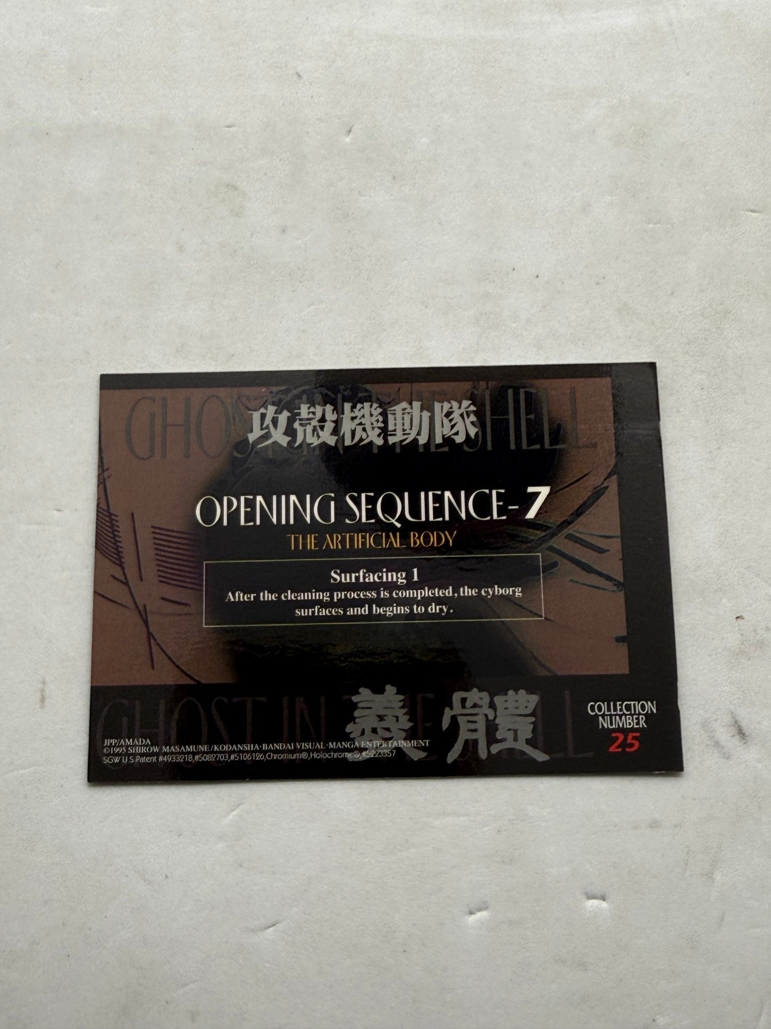 Ghost in the Shell 1995 Artificial Body Surfacing JPP Amada Card No.25 - Thrift GoblinTrading Card