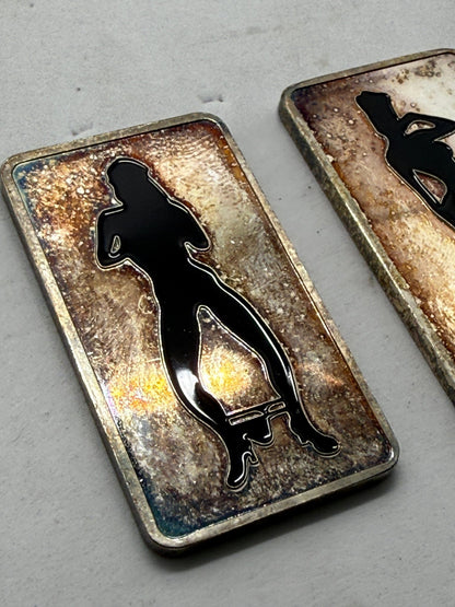 Girls Gone Wild Silver Plated Novelty Bars, Lot of 2, 1 Troy Ounce Marked