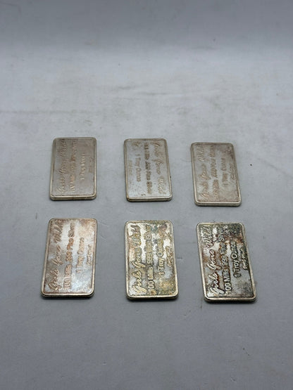 Girls Gone Wild Silver Plated Novelty Bars, Lot of 6, 1 Troy Ounce Marked