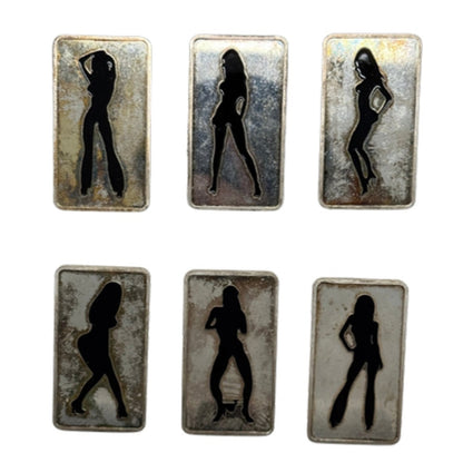 Girls Gone Wild Silver Plated Novelty Bars, Lot of 6, 1 Troy Ounce Marked