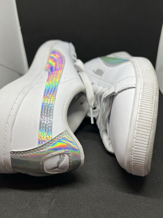 Girls Puma Classic Leather Sneakers Reflective Size 7.5 381497 - 01 Rainbow Bright - thriftgoblin