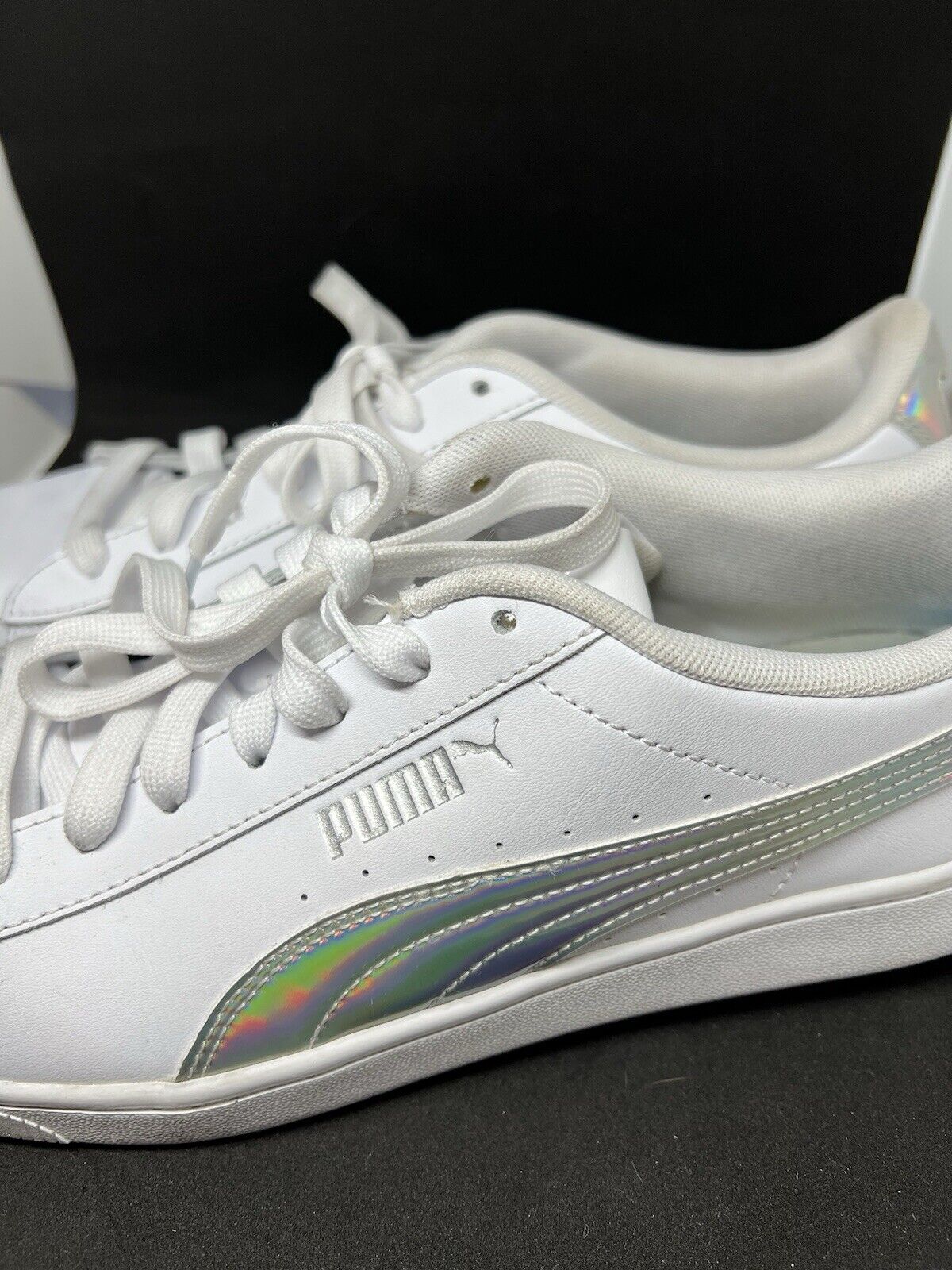 Girls Puma Classic Leather Sneakers Reflective Size 7.5 381497 - 01 Rainbow Bright - thriftgoblin