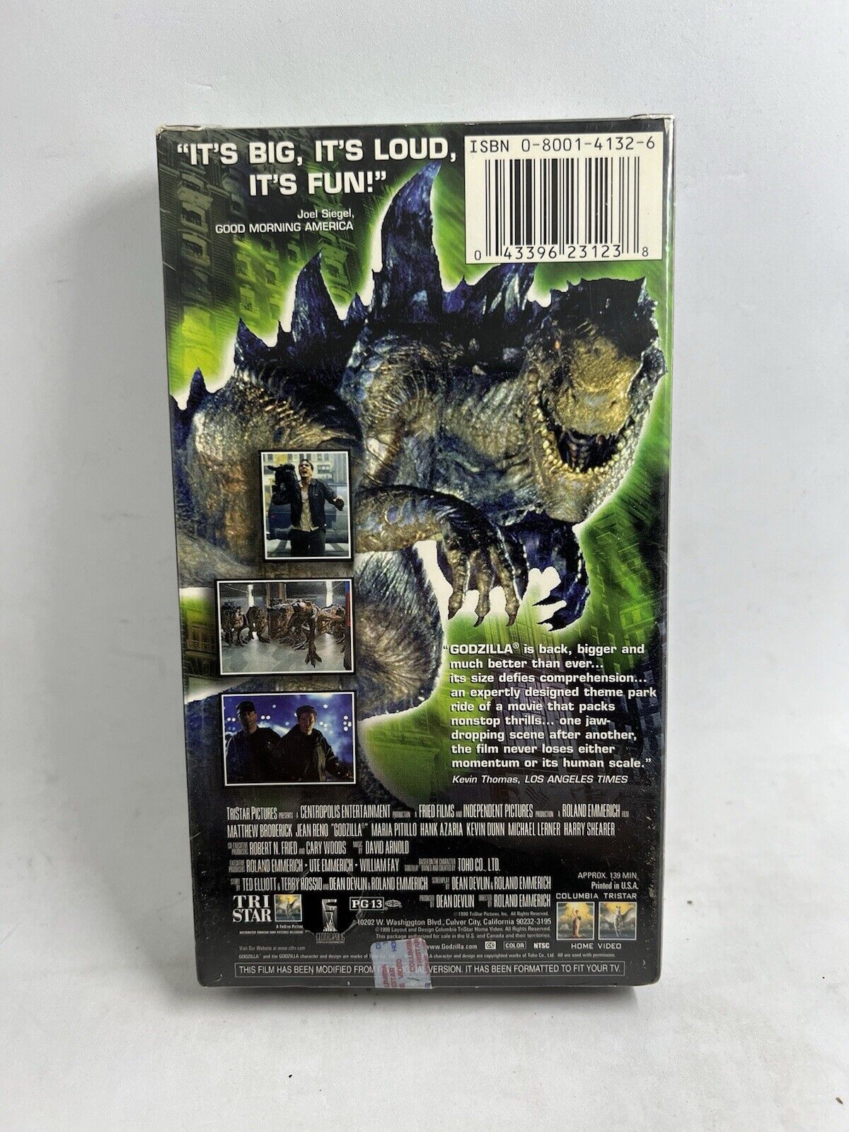 Godzilla 1998 VHS Sealed New! Rare Collectible Monster Movie - Mint Condition - thriftgoblin