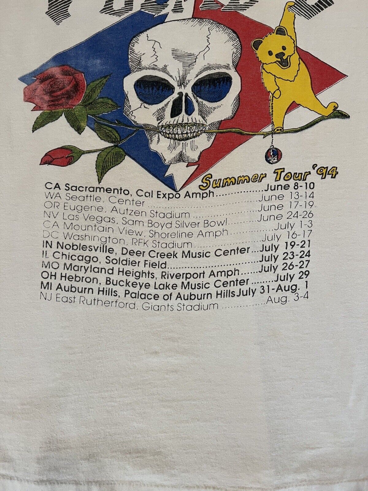 Grateful Dead Rare T-Shirt Vintage 1994 Summer Tour It's