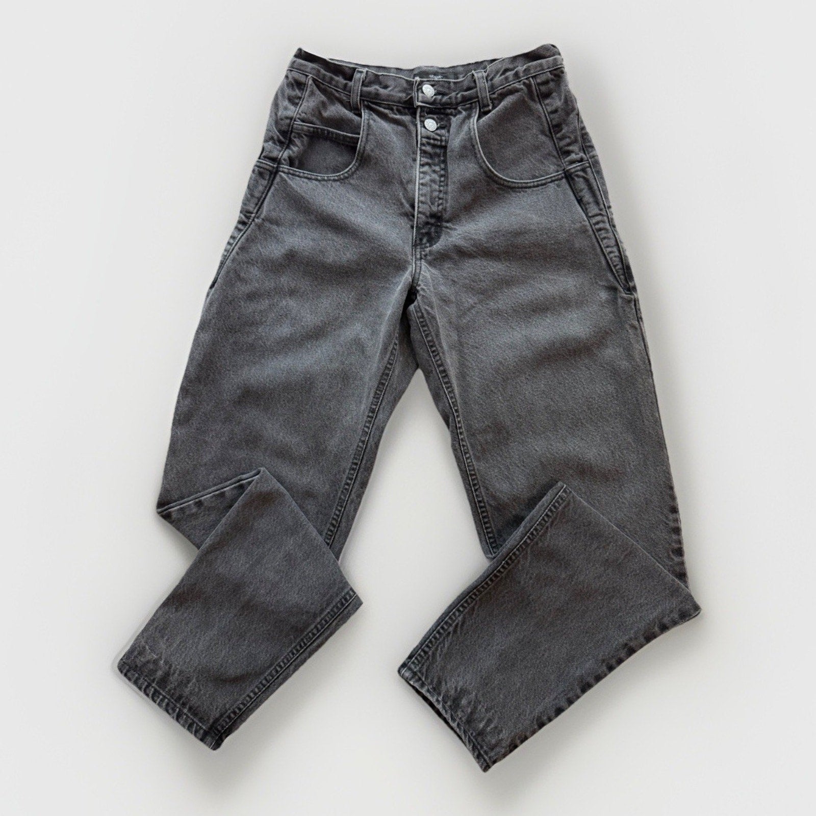Guess Georges Marciano Vintage 90s Acid Wash Black Jeans Size 30 Made in USA - thriftgoblin