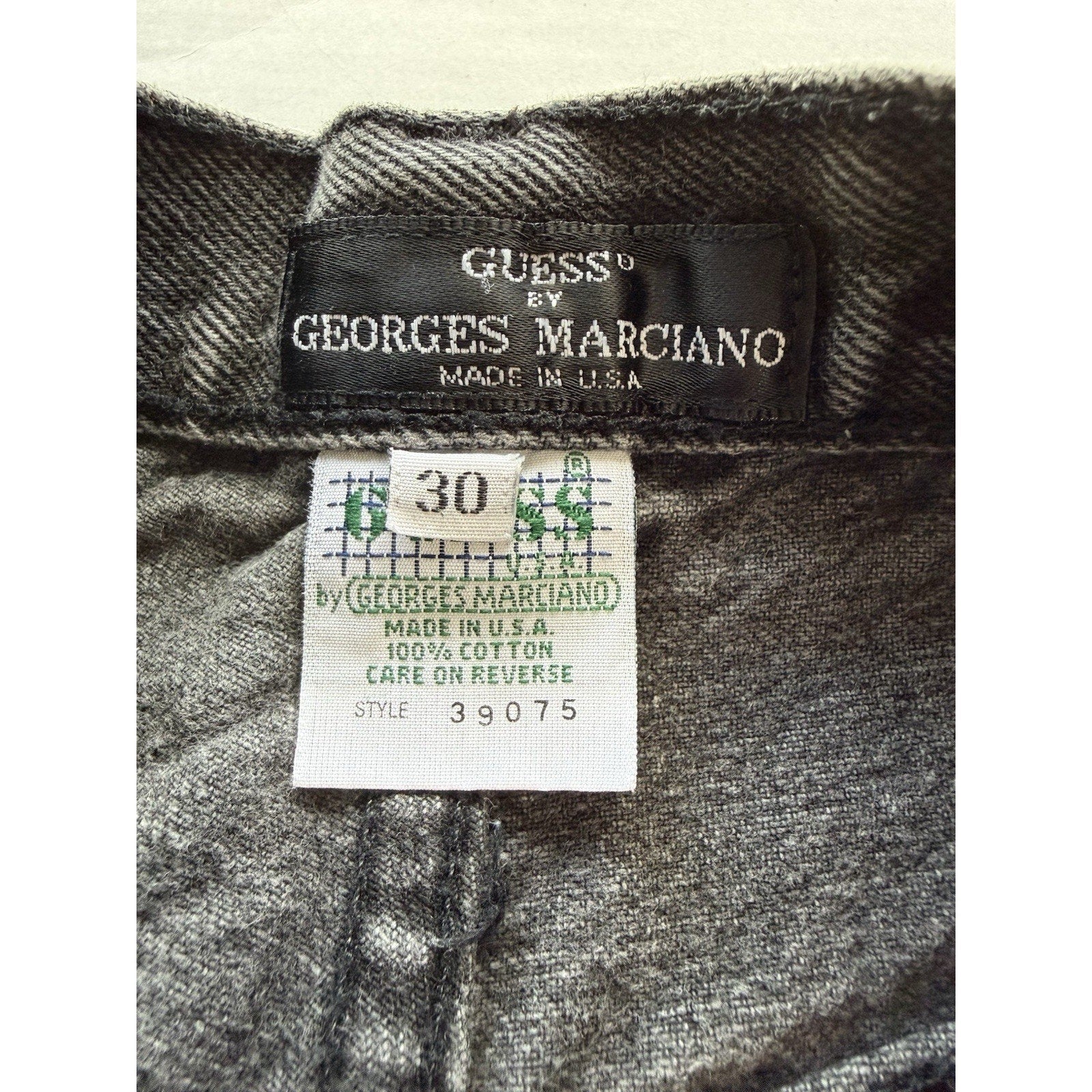 Guess Georges Marciano Vintage 90s Acid Wash Black Jeans Size 30 Made in USA - thriftgoblin