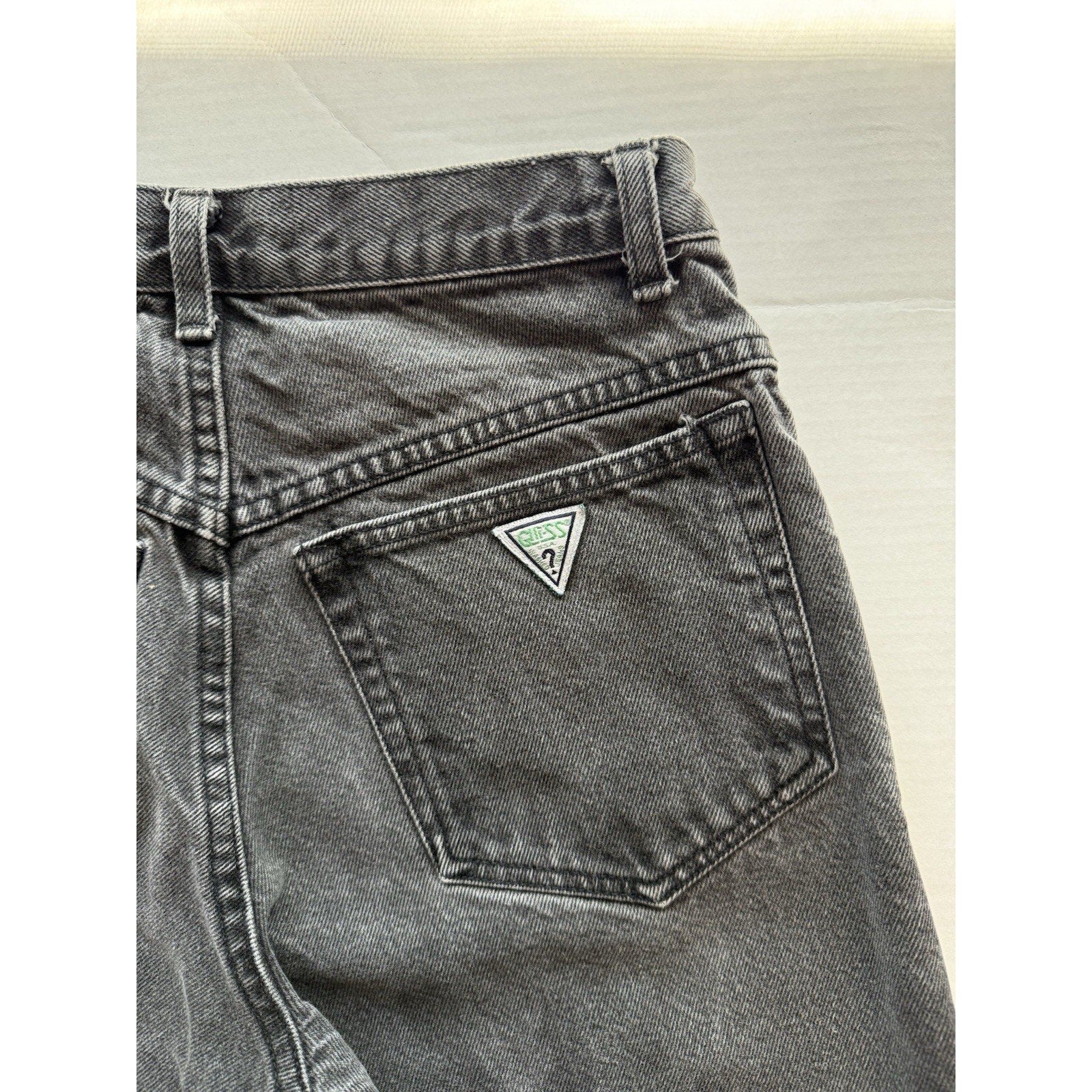Guess Georges Marciano Vintage 90s Acid Wash Black Jeans Size 30 Made in USA - thriftgoblin