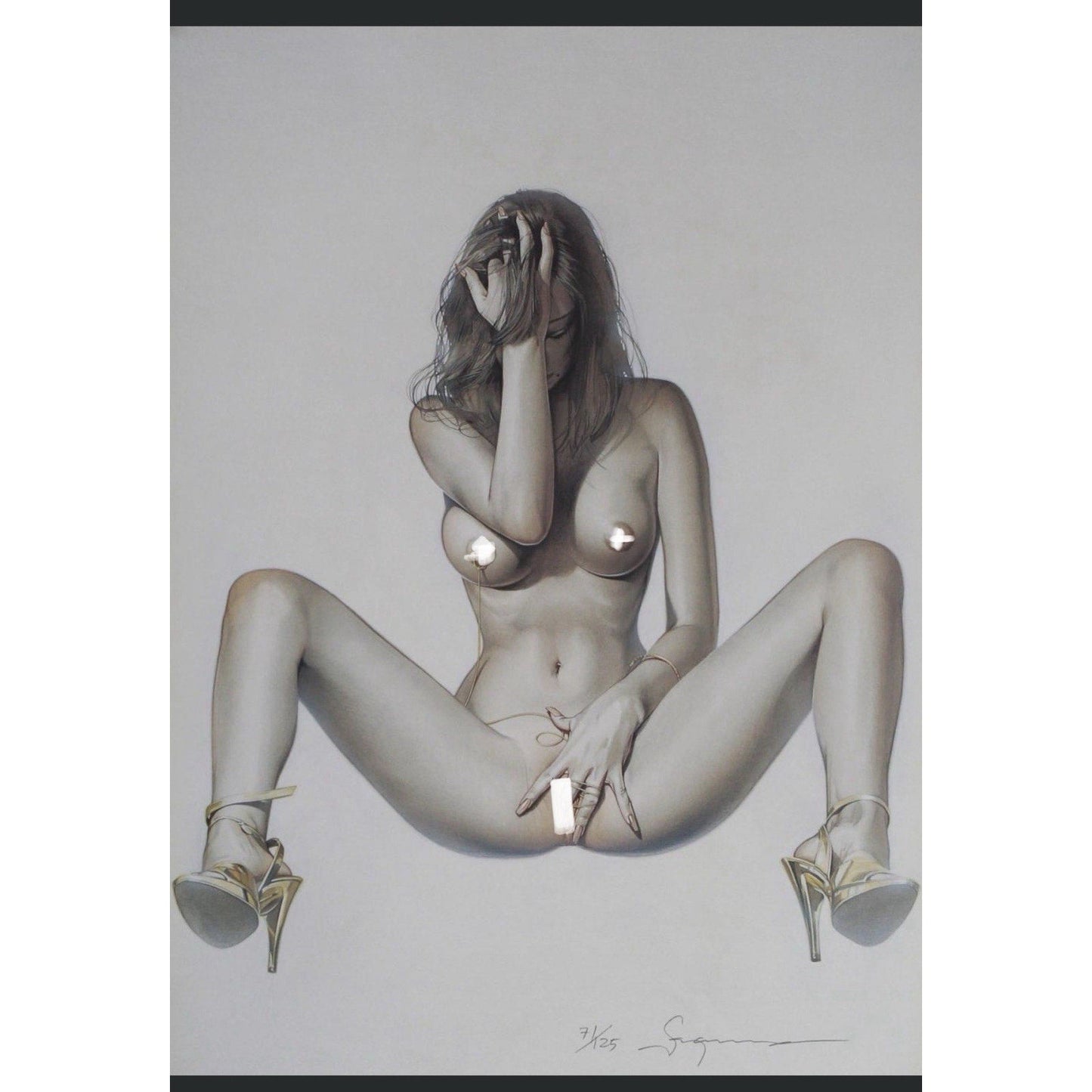 Hajime Sorayama Lithograph Limited Edition Signed Numbered Erotic Art Print Lewd - thriftgoblin