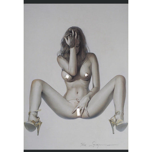 Hajime Sorayama Lithograph Limited Edition Signed Numbered Erotic Art Print Lewd - thriftgoblin