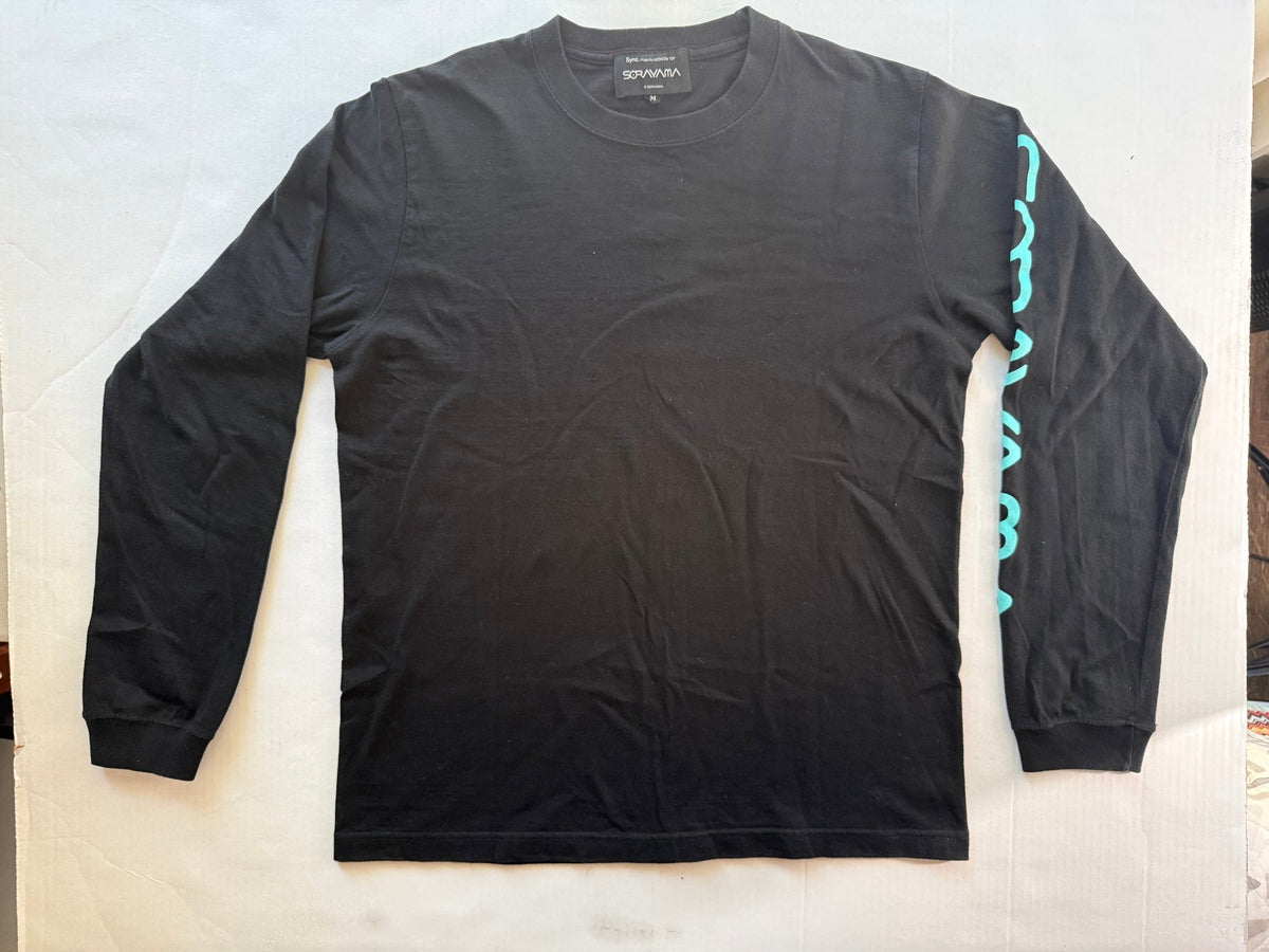 Hajime Sorayama x Medicom Toy Sync Chrome Figure Long Sleeve T-Shirt Black Size M - Thrift GoblinT-Shirt