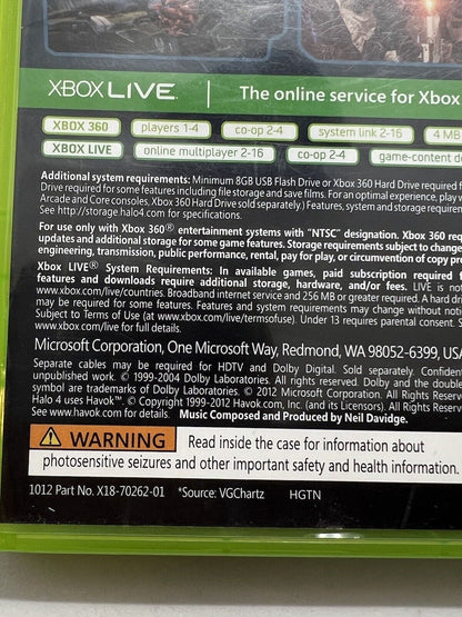 Halo 4 (Microsoft Xbox 360, 2012) Used. Multiplayer. Master Chief. - thriftgoblin